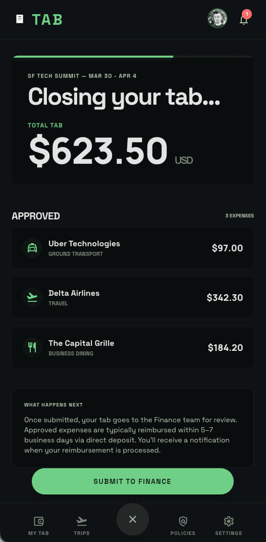 Tab app close tab screen